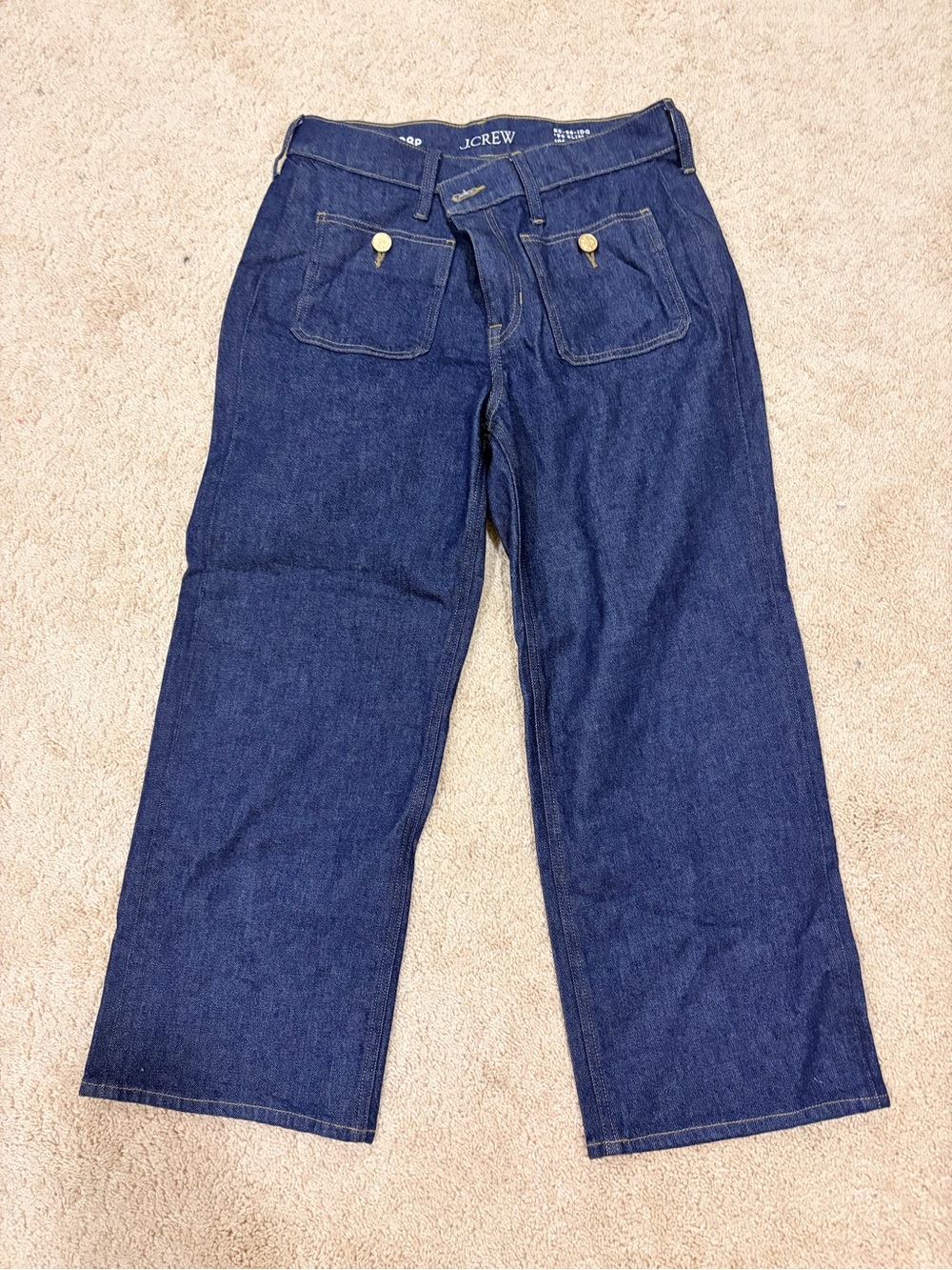 J. Crew Women's Sailor Slim Wide Denim Jeans
